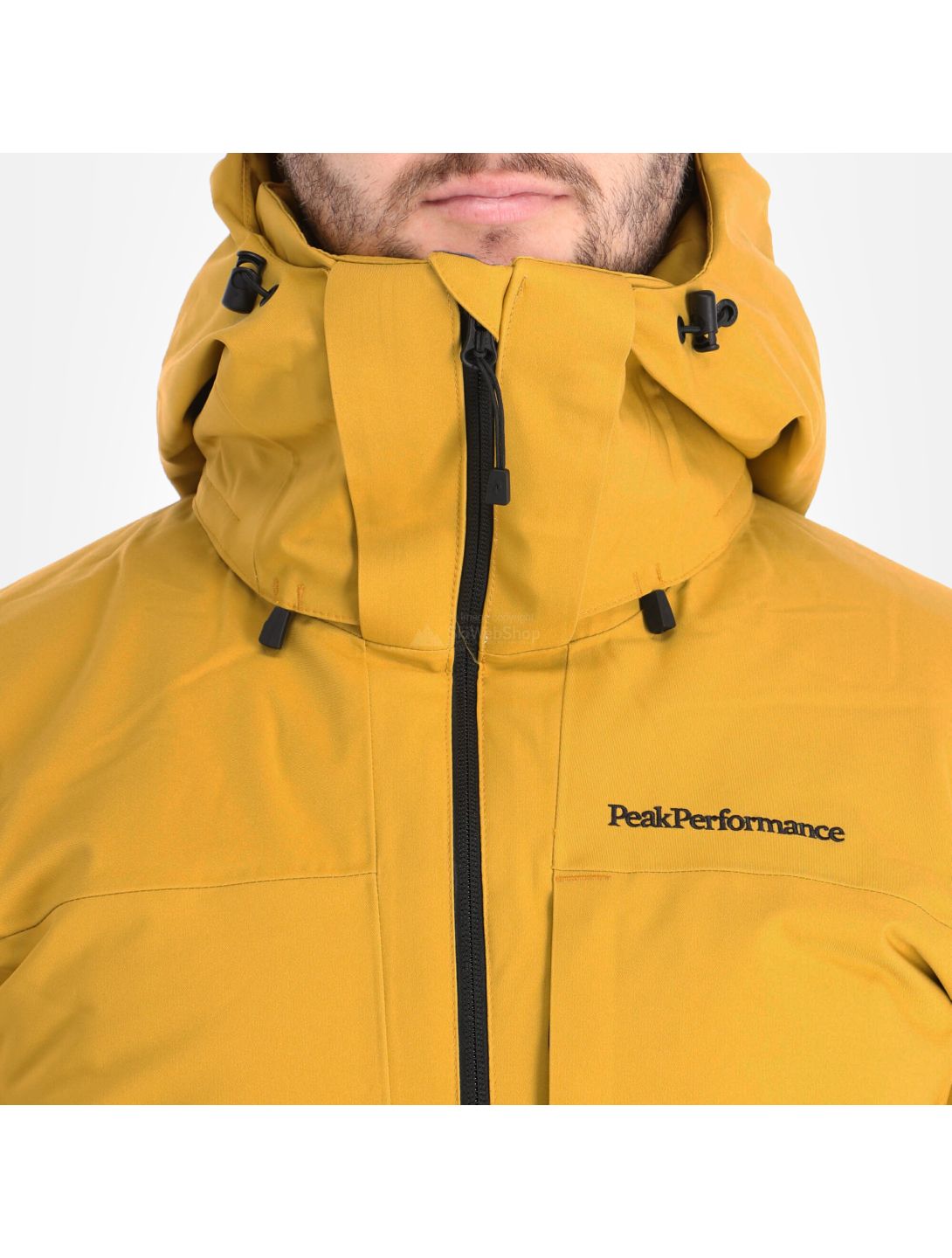 Peak Performance, Maroon, chaqueta de esquí, hombres, smudge amarillo