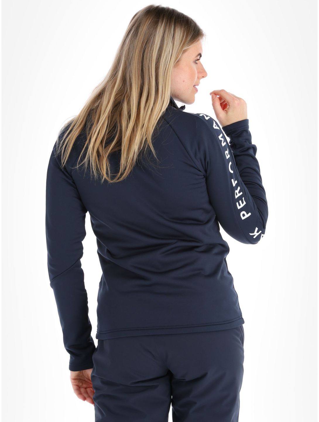 Peak Performance, W Rider Mid Zip chaleco mujeres Blue Shadow-Blue Shadow azul 