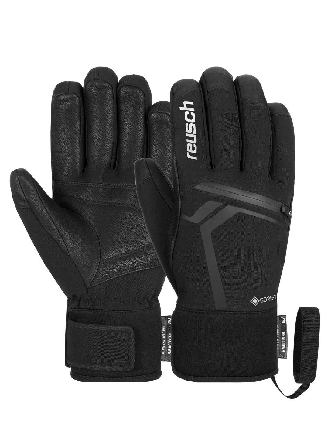 Reusch, Down Spirit GORE-TEX SC guantes de esquí hombres Black / Silver negro, Zilver 