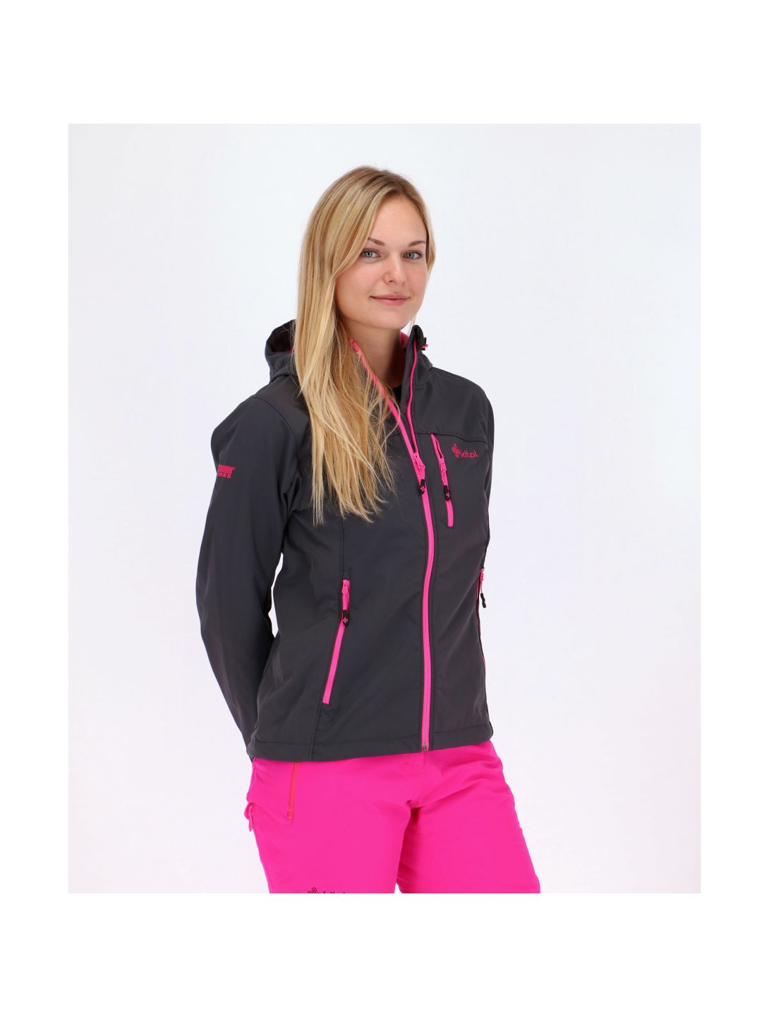 Kilpi, Elia, chaqueta softshell, mujeres, grey/pink