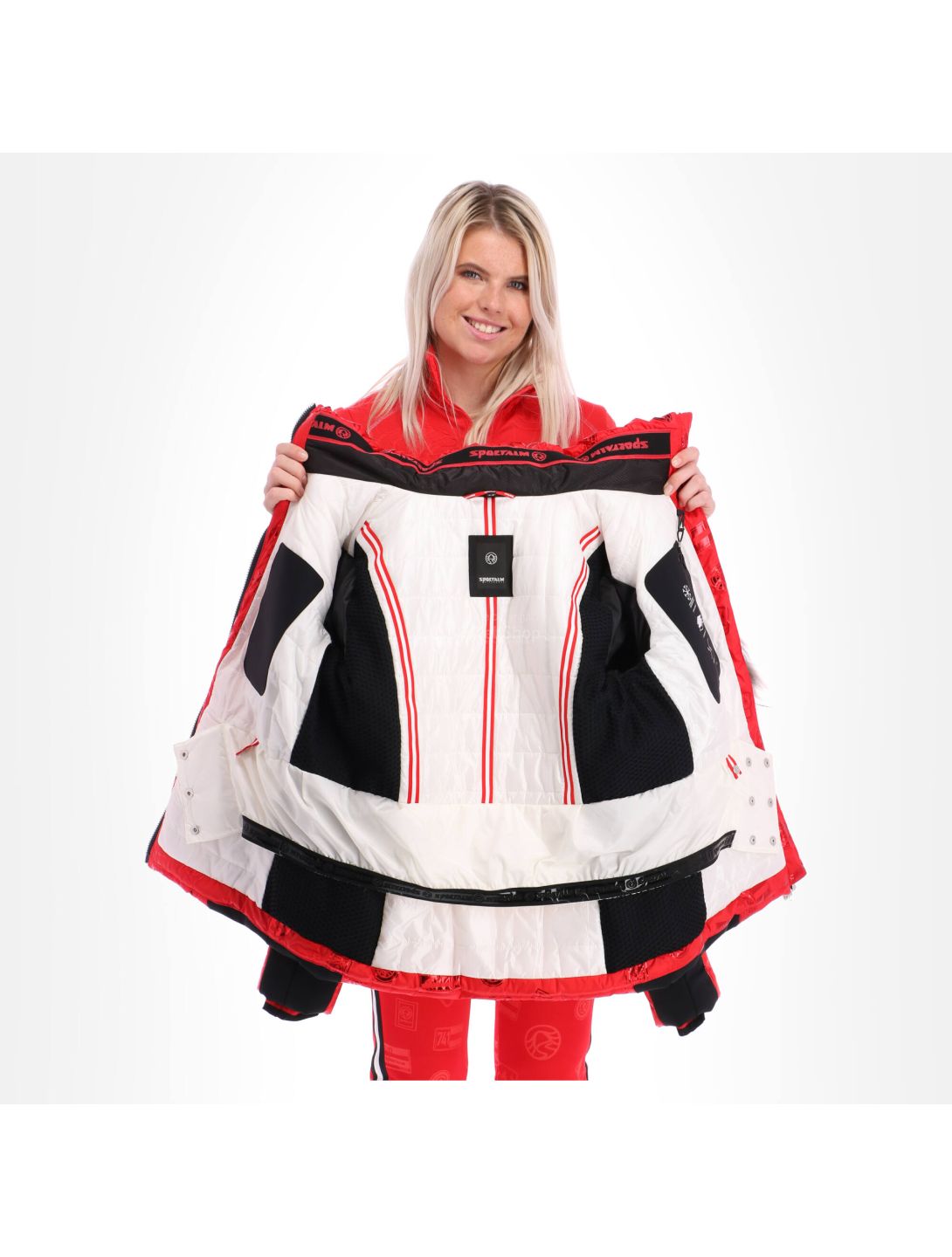 Sportalm, chaqueta de esquí, mujeres, rojo