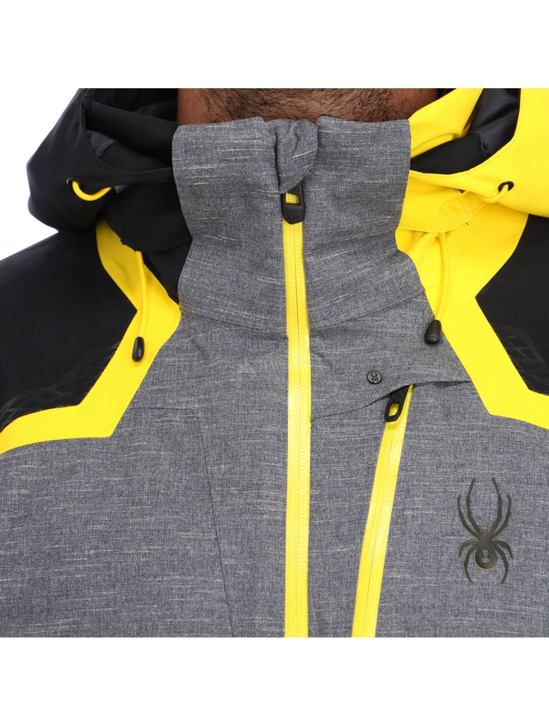 Spyder, Leader GTX, chaqueta de esquí, modelo largo, hombres, amarillo/negro