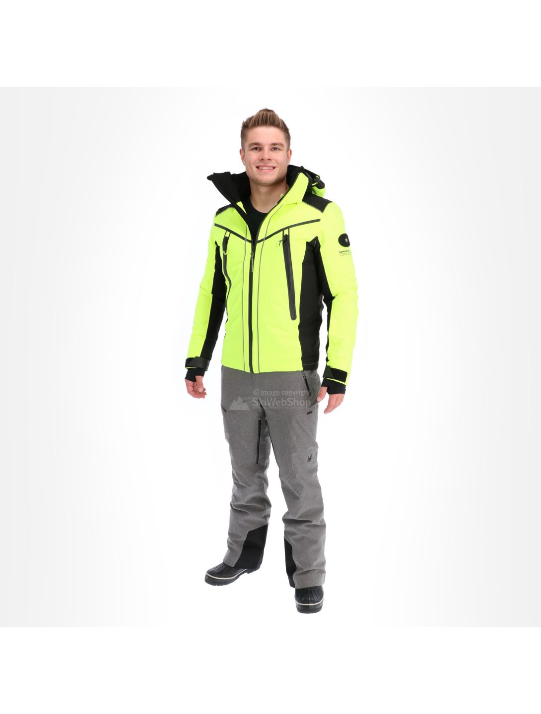 Superdry, Downhill Racer Padded , chaqueta de esquí, hombres, rescue amarillo