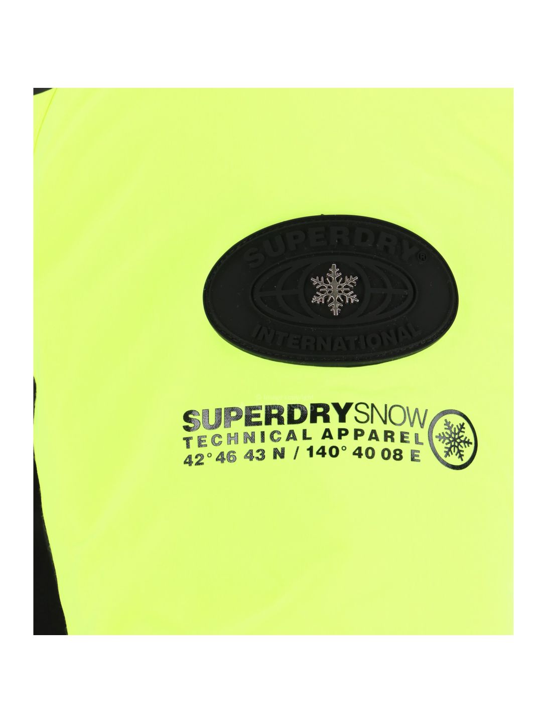 Superdry, Downhill Racer Padded , chaqueta de esquí, hombres, rescue amarillo