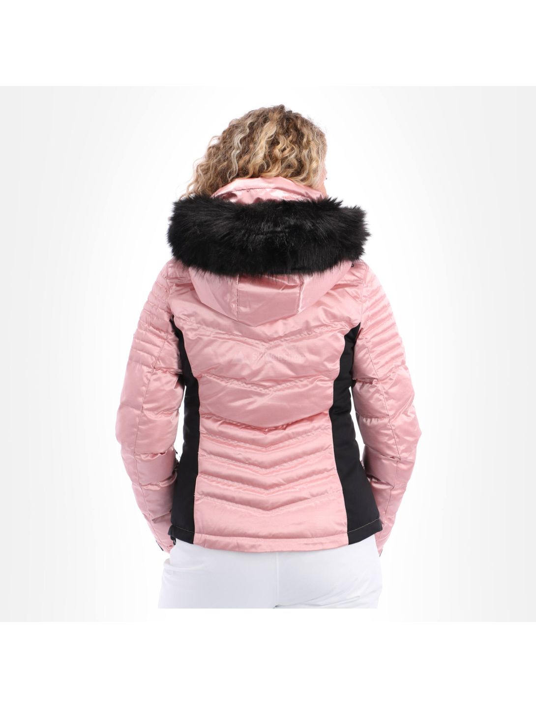 Superdry, Luxe Snow Puffer, chaqueta de esquí, mujeres, ice metallic rosa