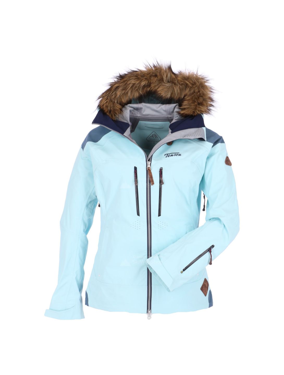 Tenson, Caia, chaqueta de esquí hardshell, mujeres, light blue