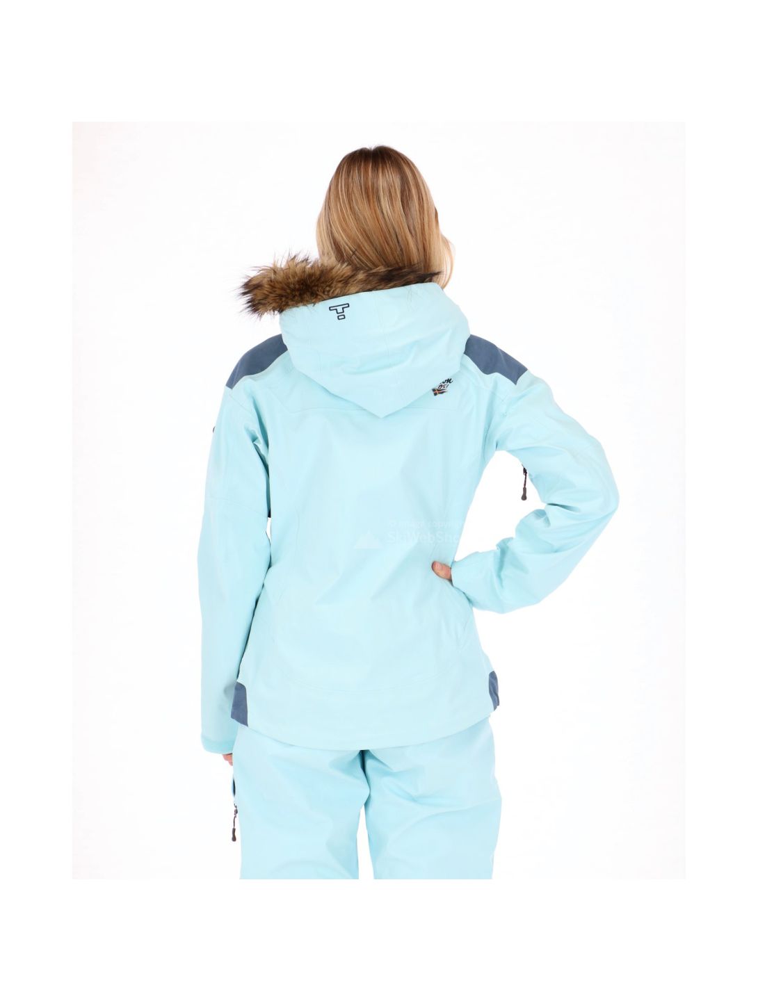 Tenson, Caia, chaqueta de esquí hardshell, mujeres, light blue