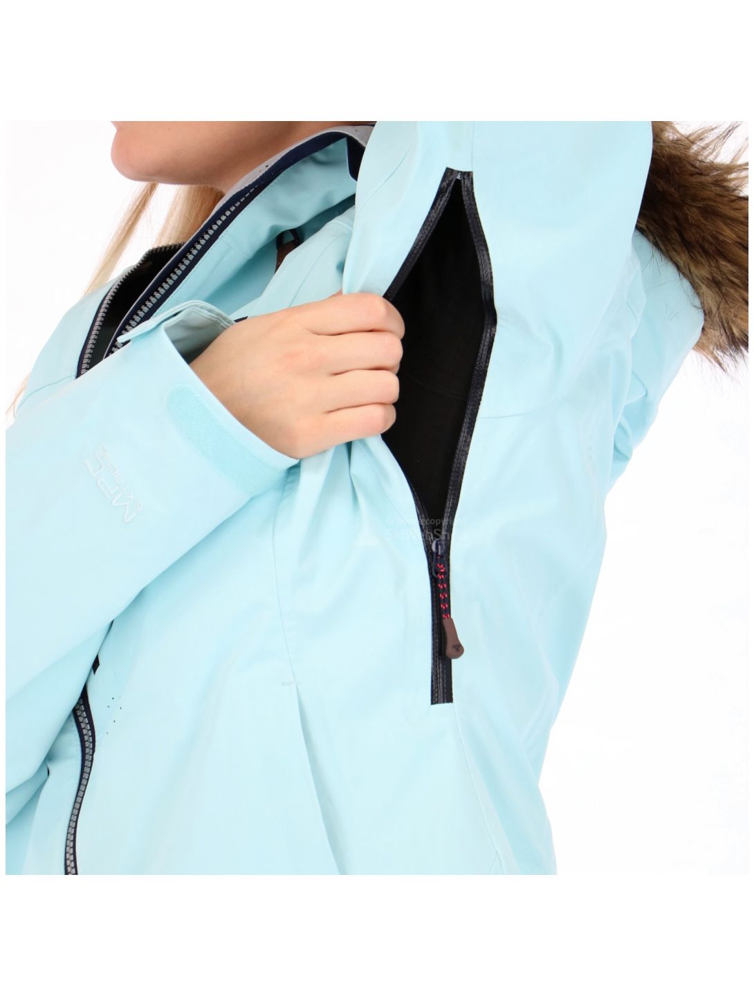 Tenson, Caia, chaqueta de esquí hardshell, mujeres, light blue