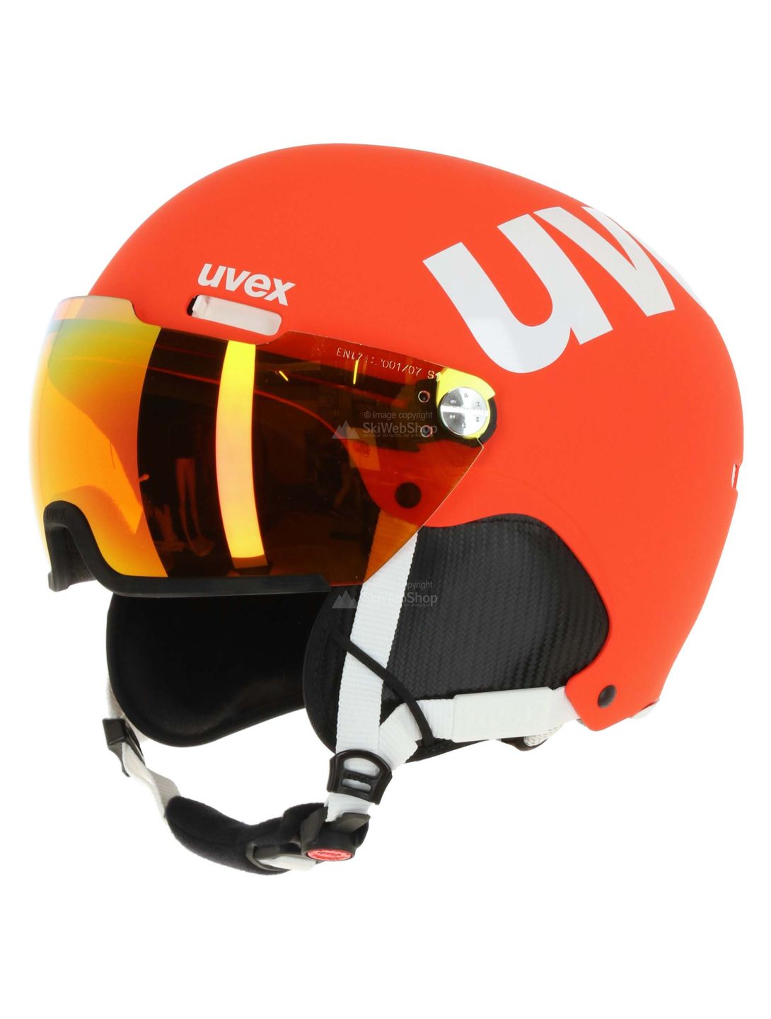 Uvex, Hlmt 500, casco con visera, naranja mate