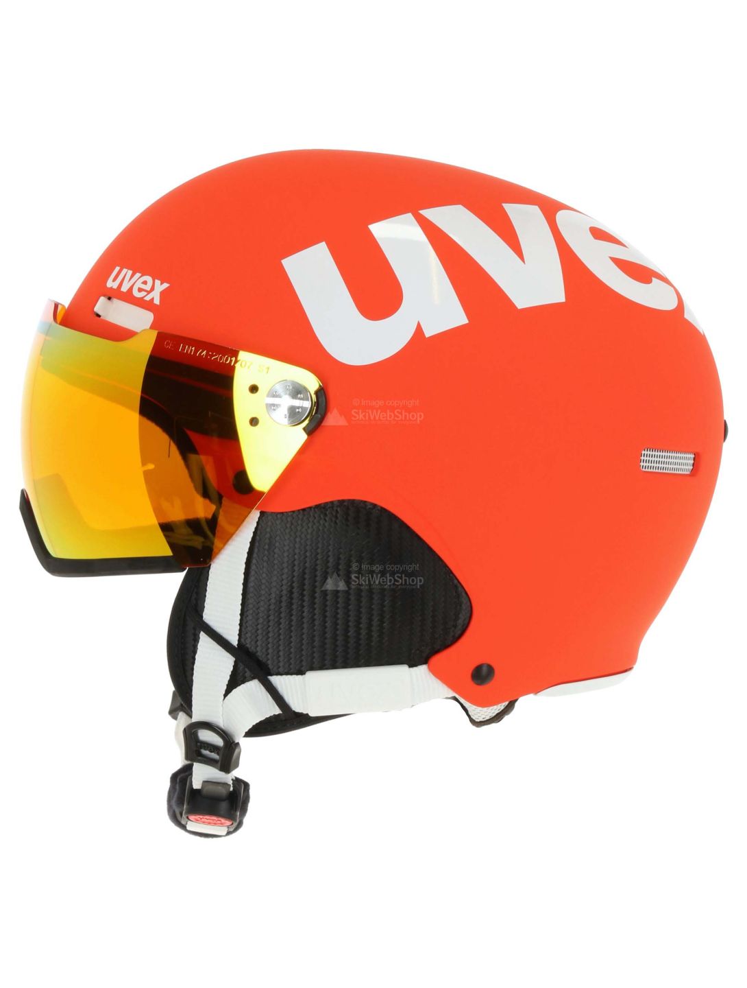 Uvex, Hlmt 500, casco con visera, naranja mate