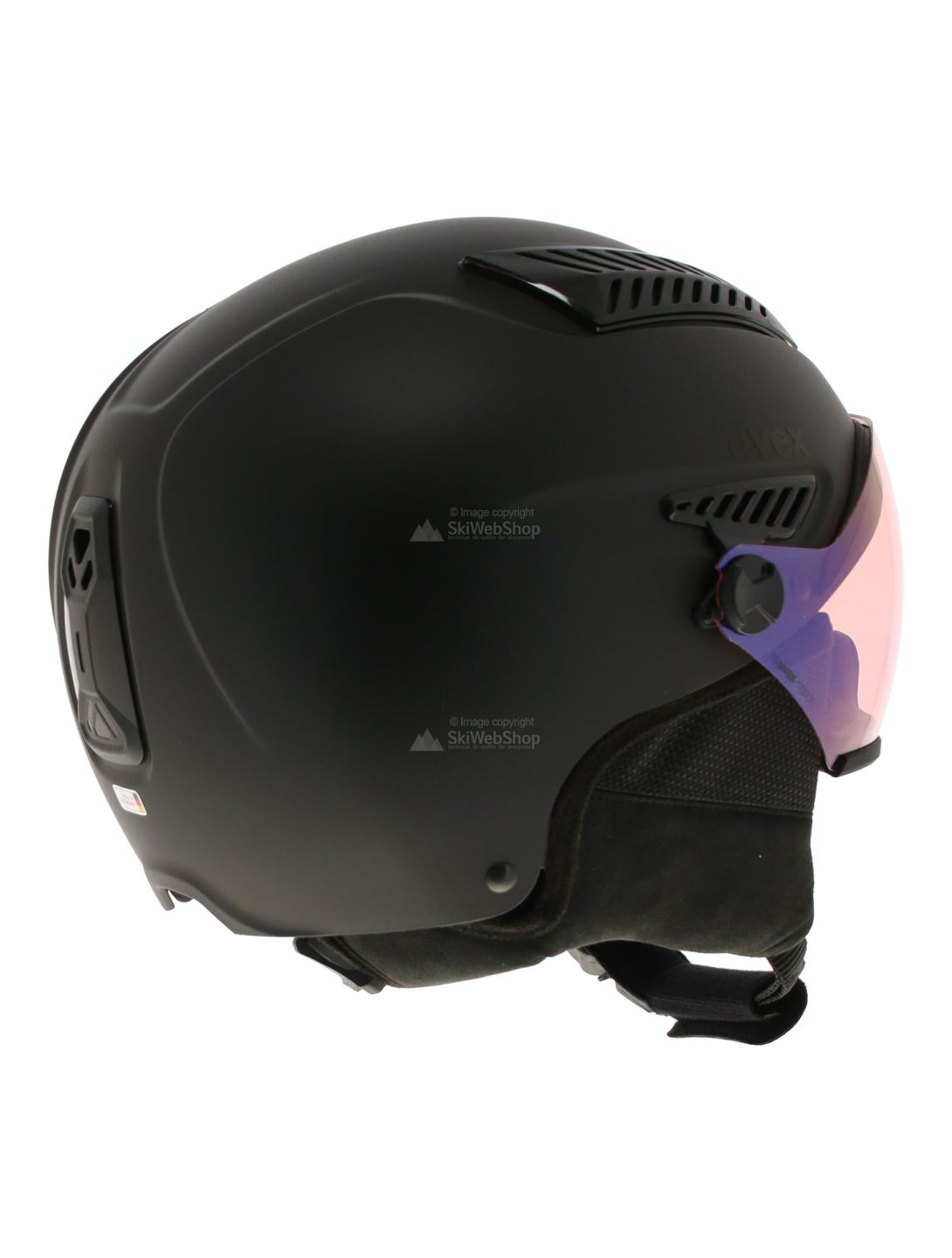 Uvex, Hlmt 600 visor V, casco con visera, negro