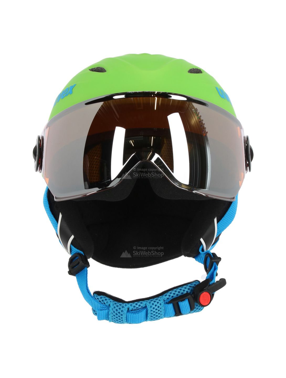 Uvex, Junior visor pro, casco con visera, niños, apple mat verde