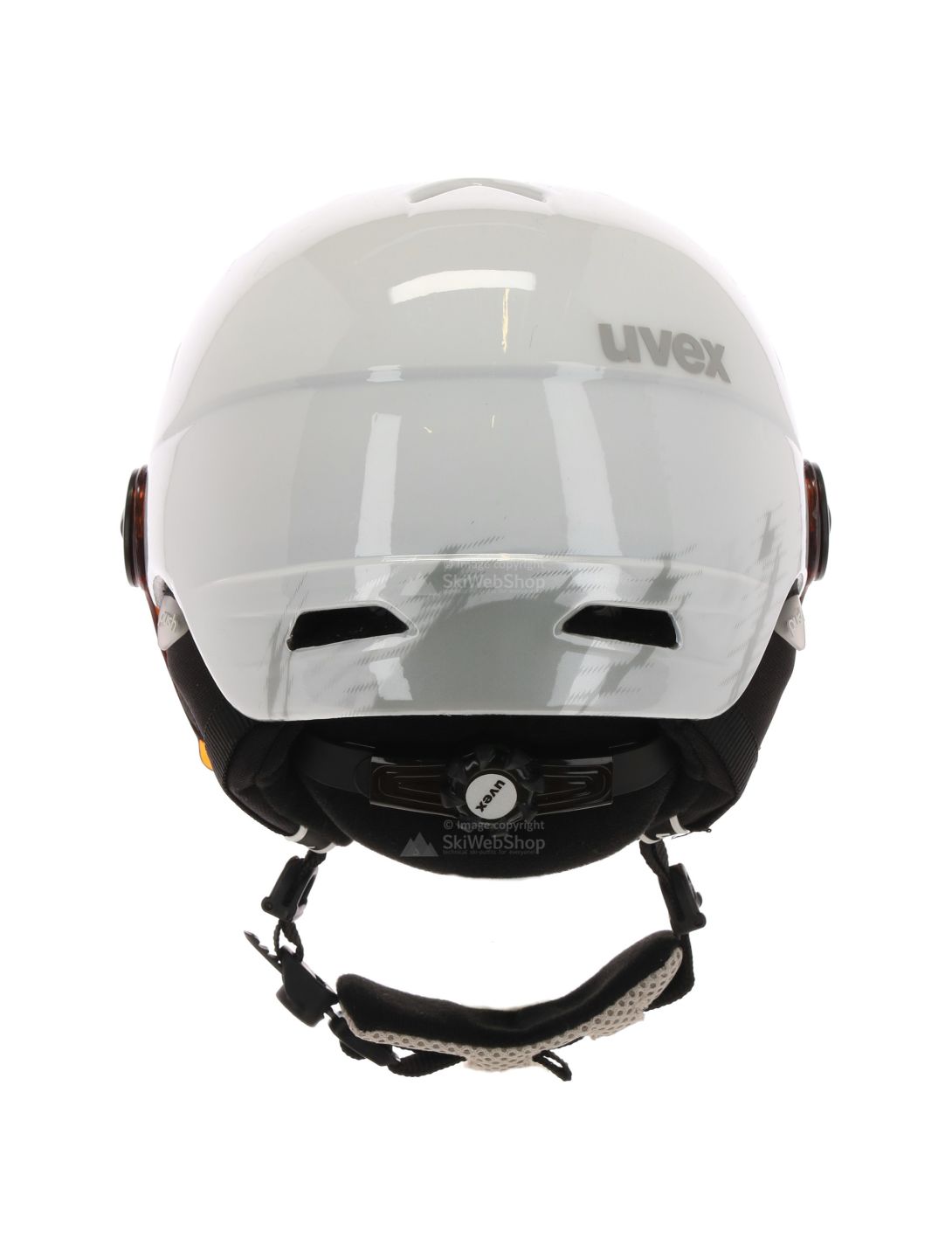 Uvex, Visor Junior Pro, casco de esquí, niños, blanco con gris