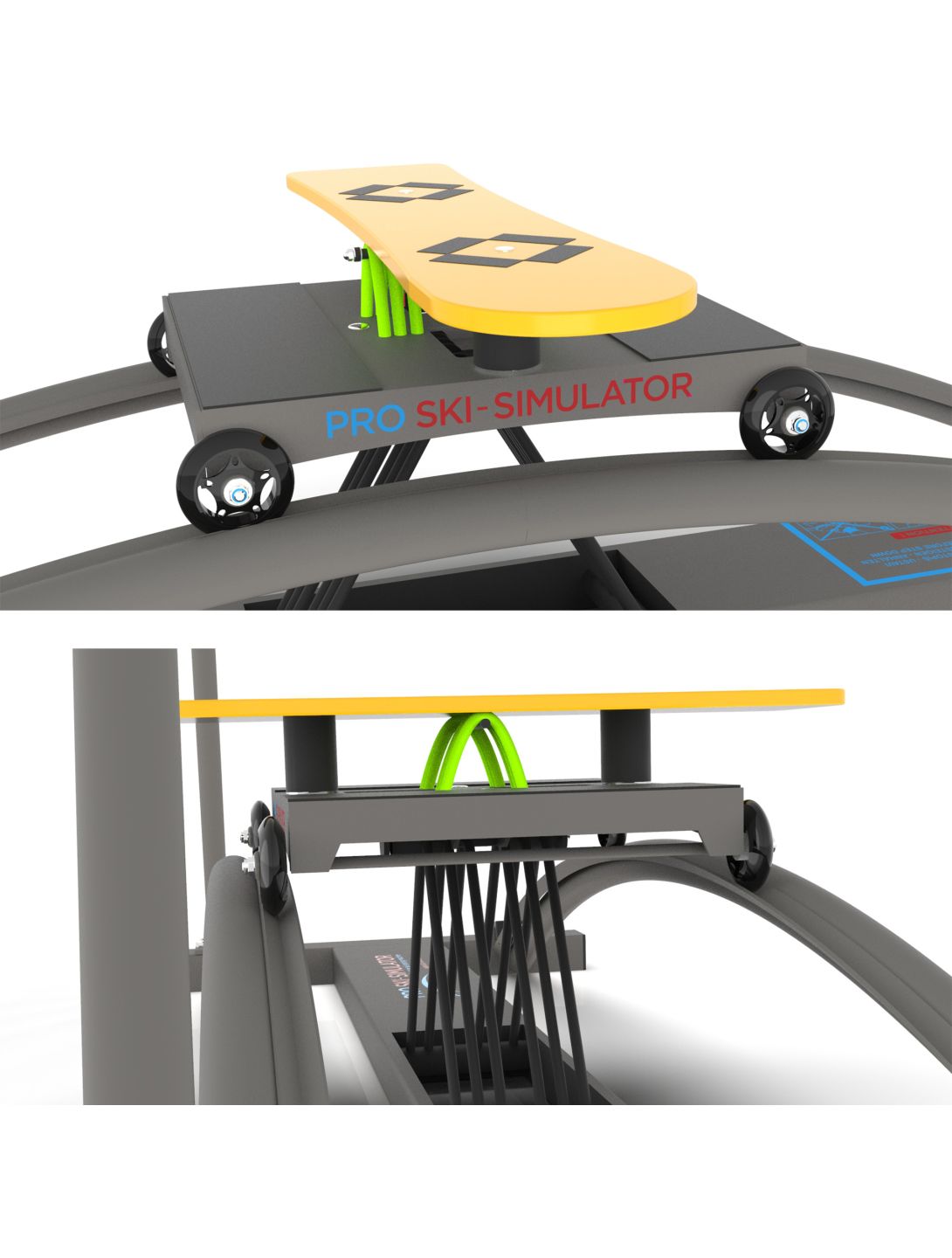 Simulador Pro Board, máquina de snowboard, gris