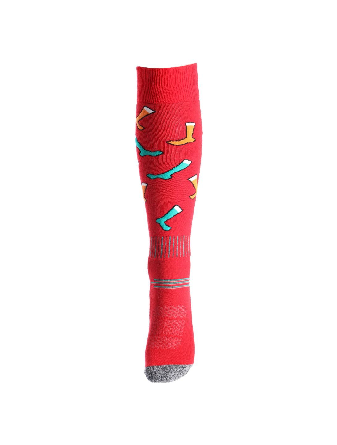 Deluni, Joyride calcetines de esquí unisex Socks On Socks Red rojo 