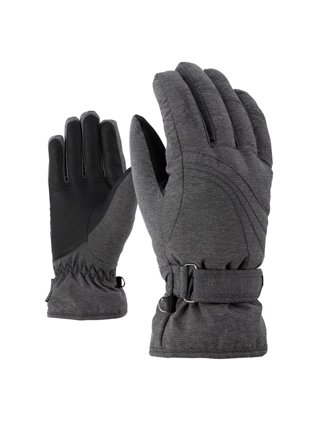 Ziener, Konny AS guantes de esquí mujeres dark melange gris