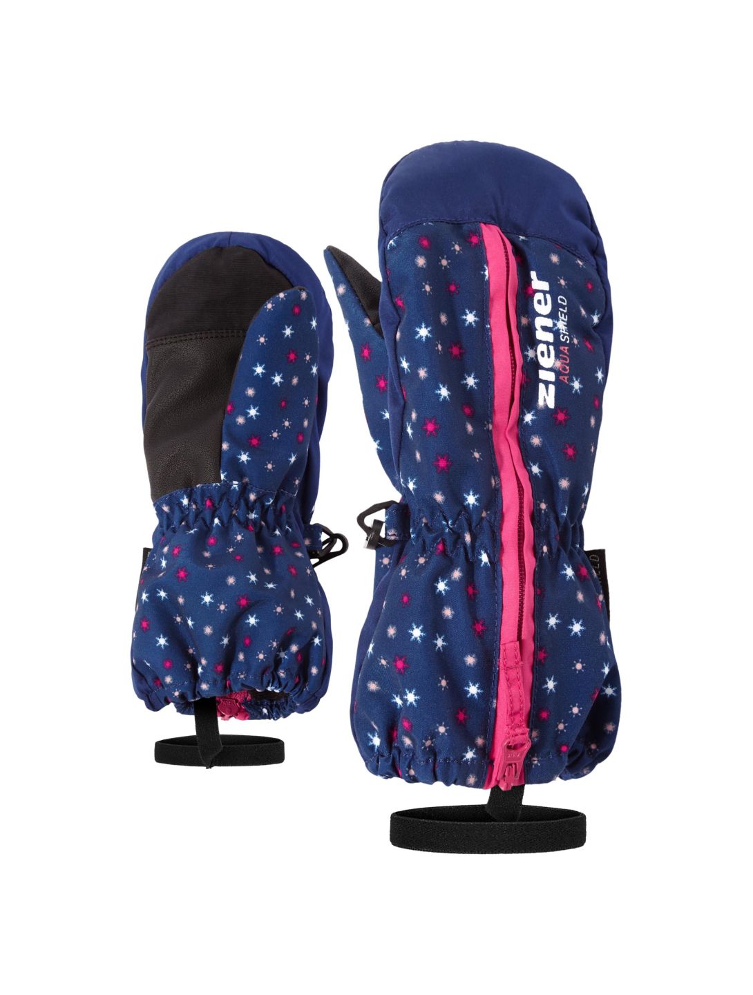 Ziener, Langelo As(R) Minis guantes de esquí niños snowflake print azul 