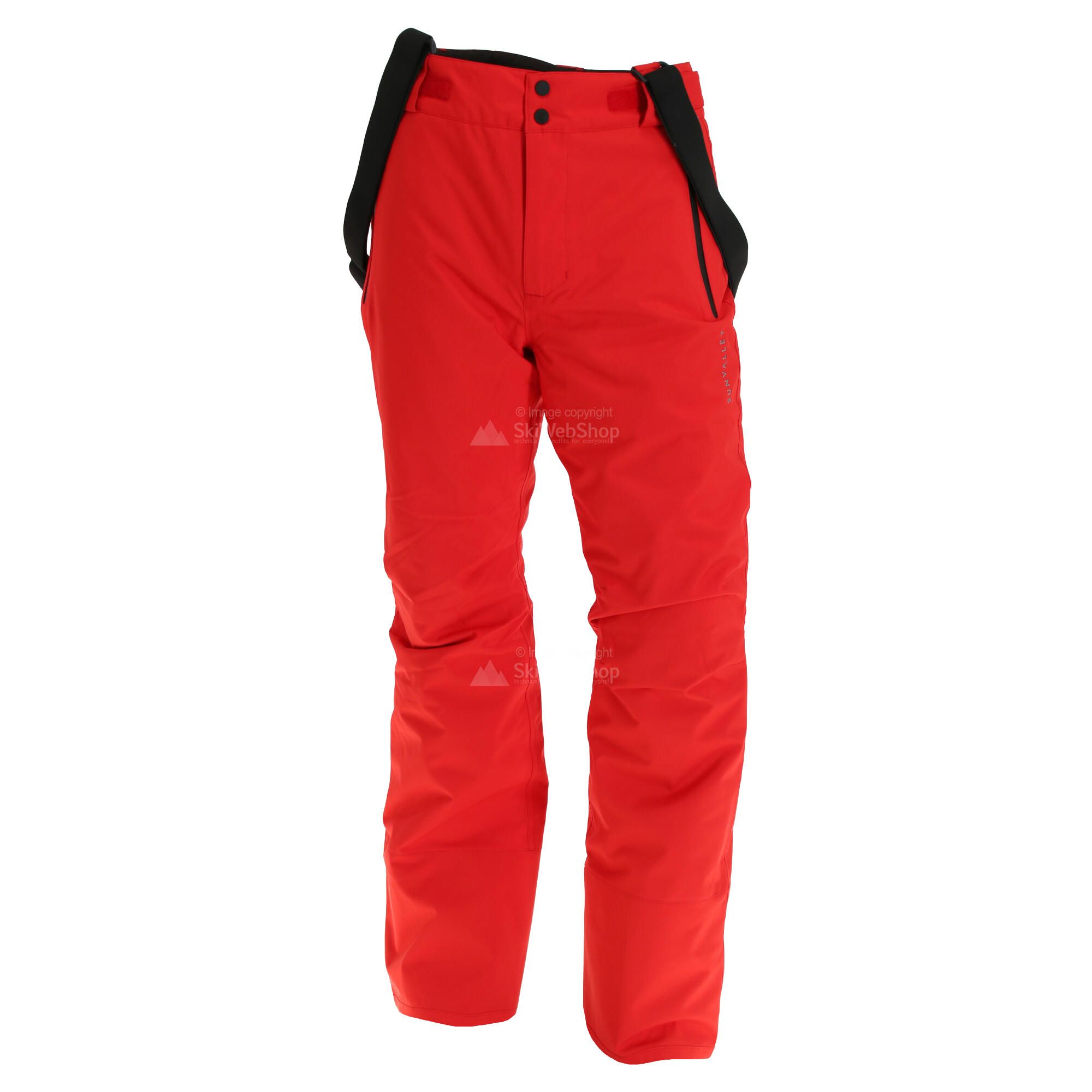 Sun Valley Oscietre pantalones de esqu hombres fonc rojo